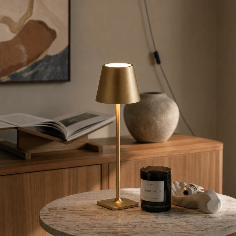Candeeiro de mesa alto com intensidade regulável