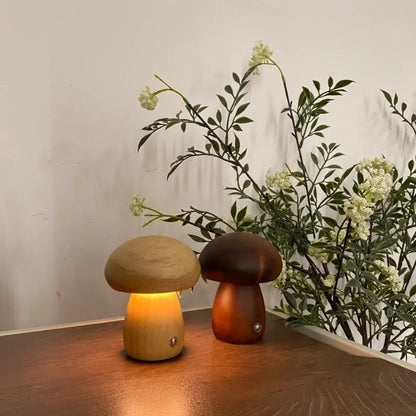 Lumishroom™ Lampada da tavolo in legno