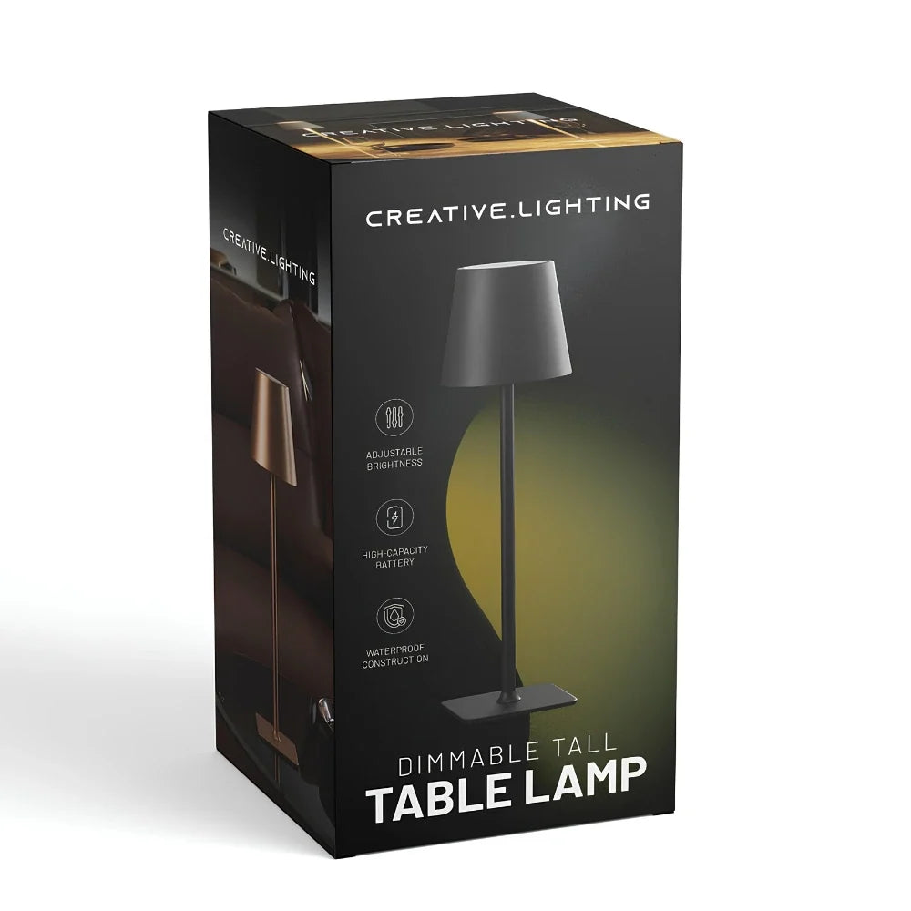 Candeeiro de mesa alto com intensidade regulável