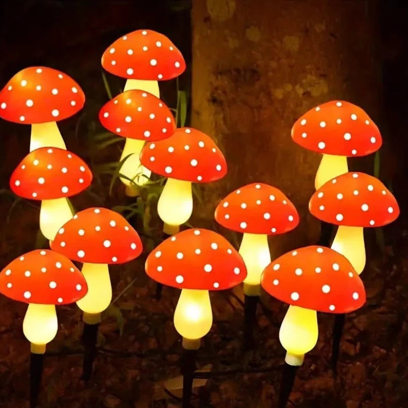 MoonlitMushrooms™ Solarne lampki ogrodowe