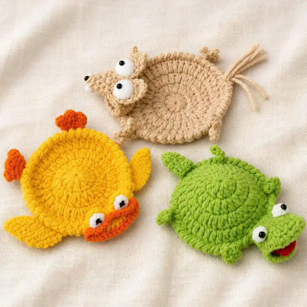 SquishCritters™ Πλεκτό σουβέρ με βελονάκι