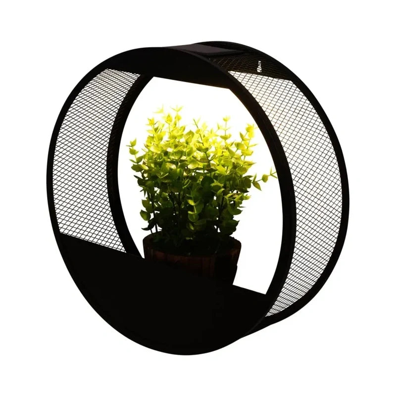 Potvormige wandlamp op zonne-energie