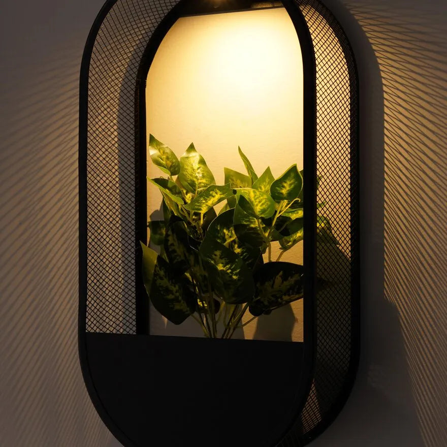 Potvormige wandlamp op zonne-energie