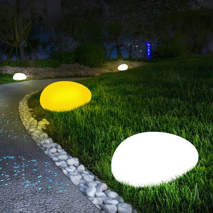 Luz de jardim em forma de seixo