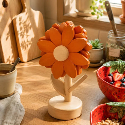 SunflowerBloom™ 木製鍋敷きセット