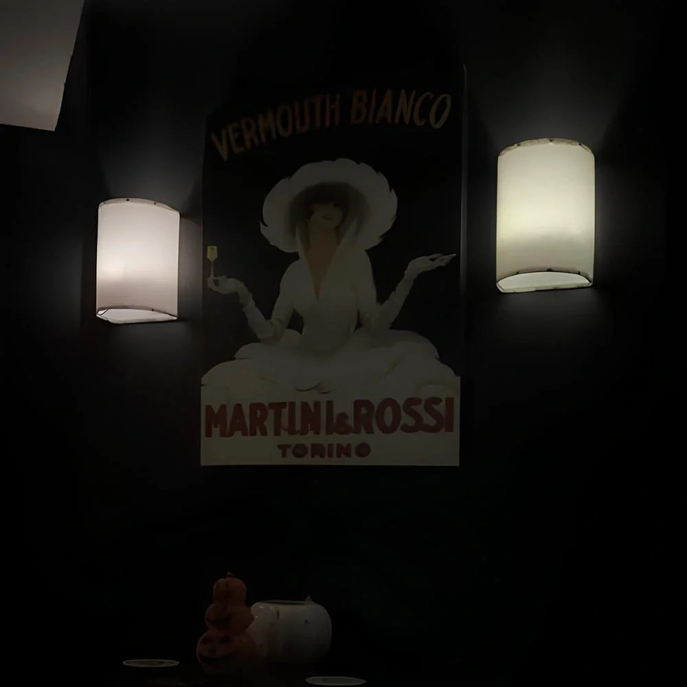 Lampada da parete in lino
