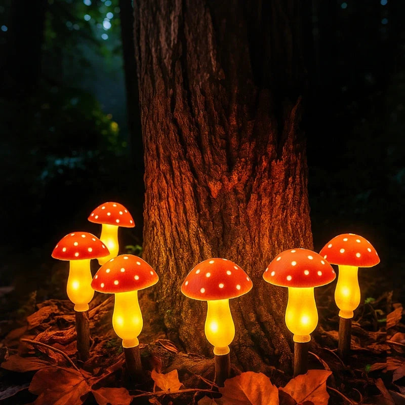 MoonlitMushrooms™ Solarne lampki ogrodowe