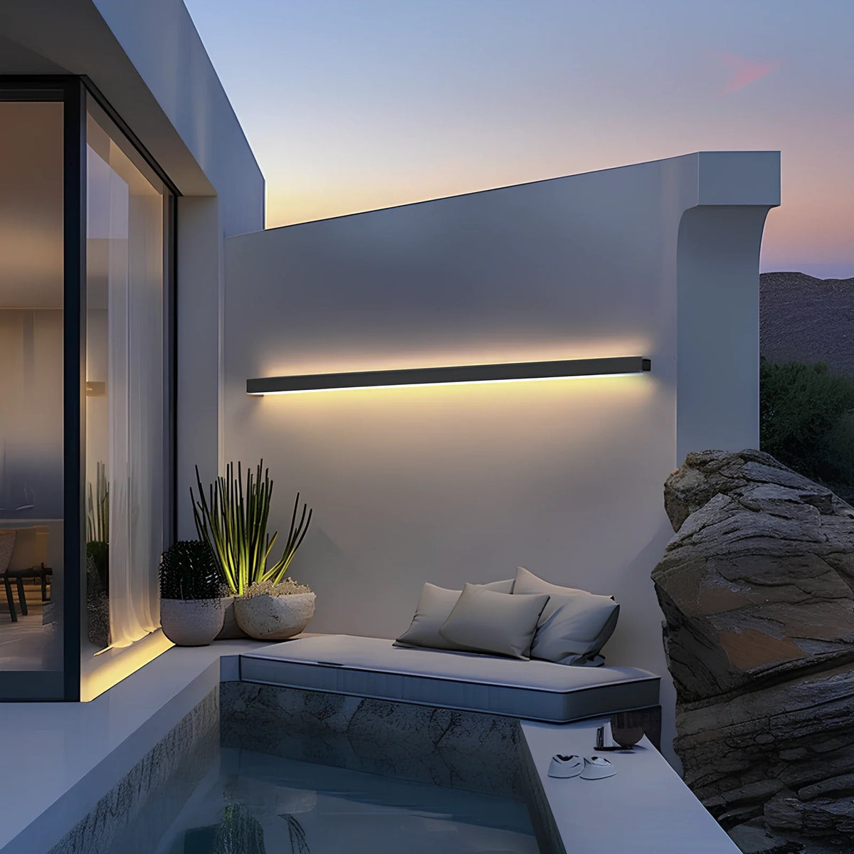 Linear Luxe™ Lampu Dinding Luaran