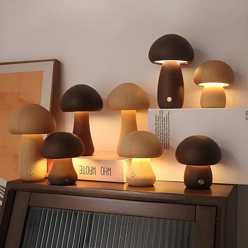 Lumishroom™ Lampada da tavolo in legno