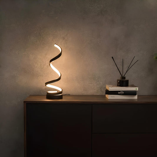 Spirálová stolní lampa
